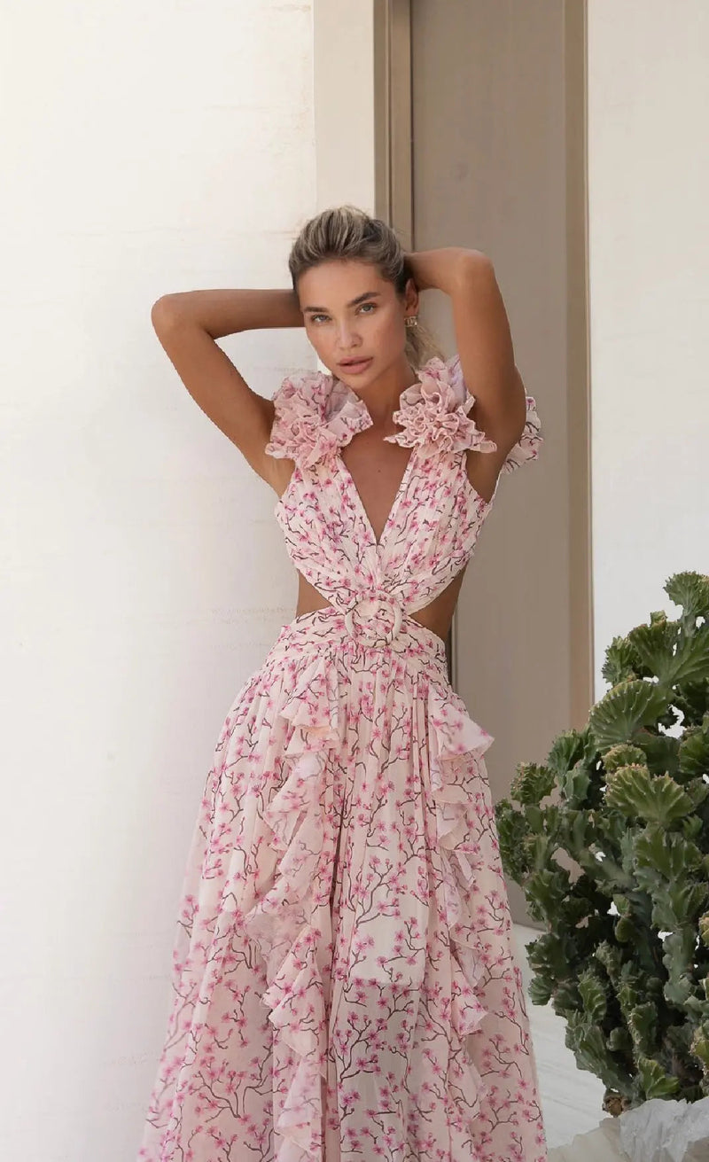 Robe longue imprimée Isla