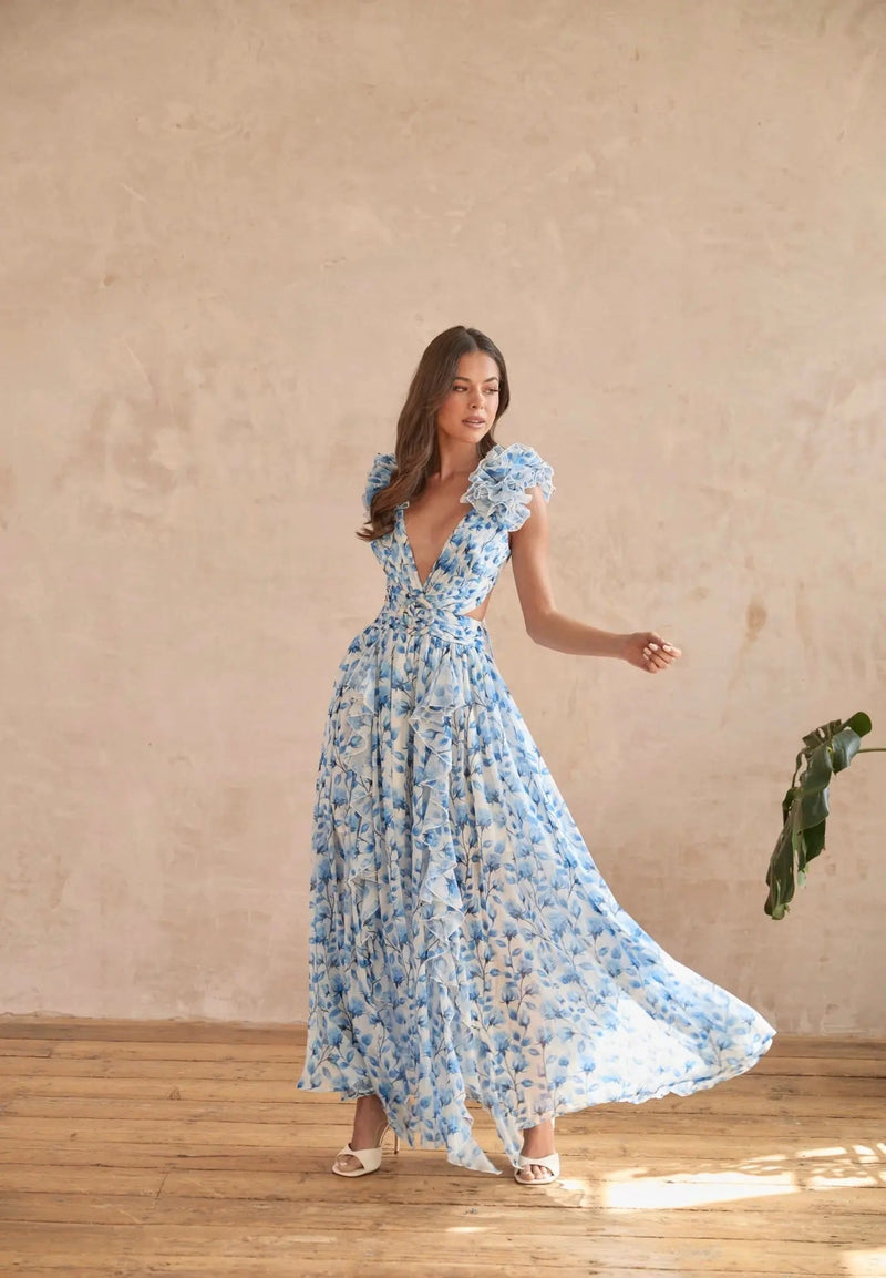 Robe longue imprimée Isla