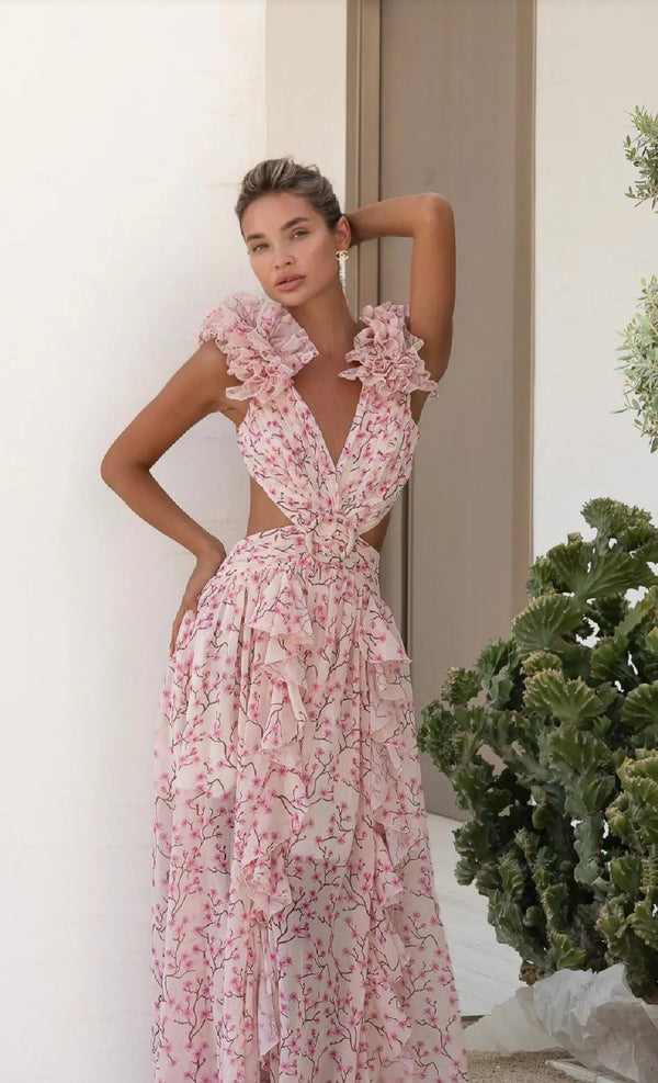 Robe longue imprimée Isla