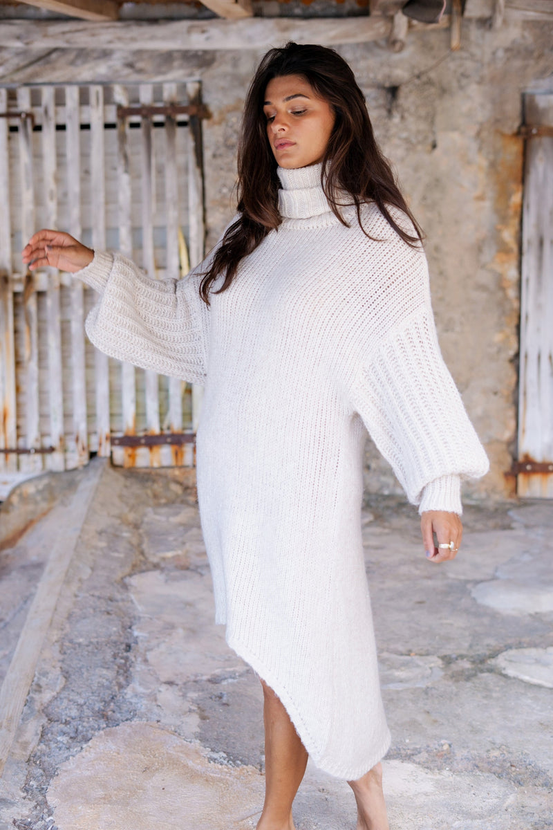 Long Sweater Dress Bodine Beige