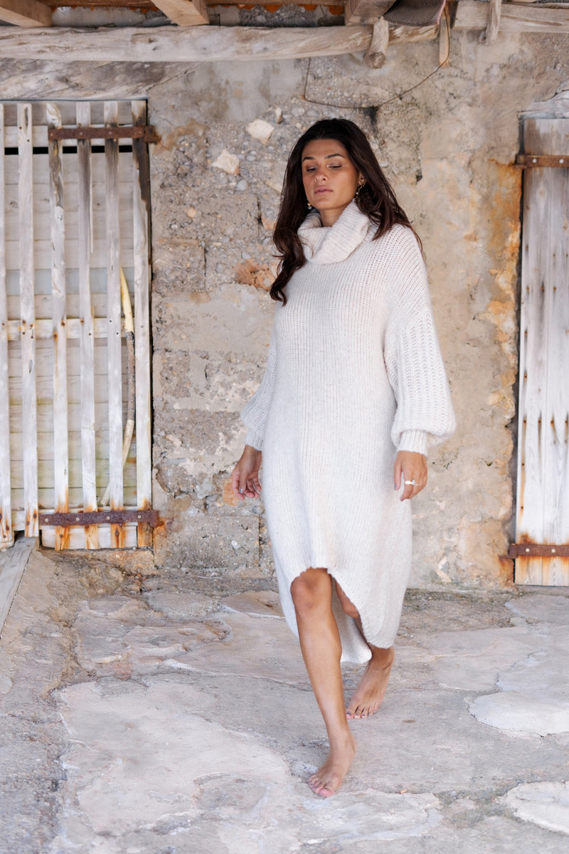 Long Sweater Dress Bodine Beige