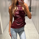 Claudine | Haut en cuir