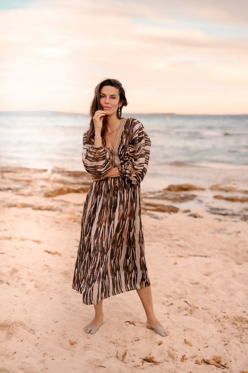 Dress Emika Brown Print