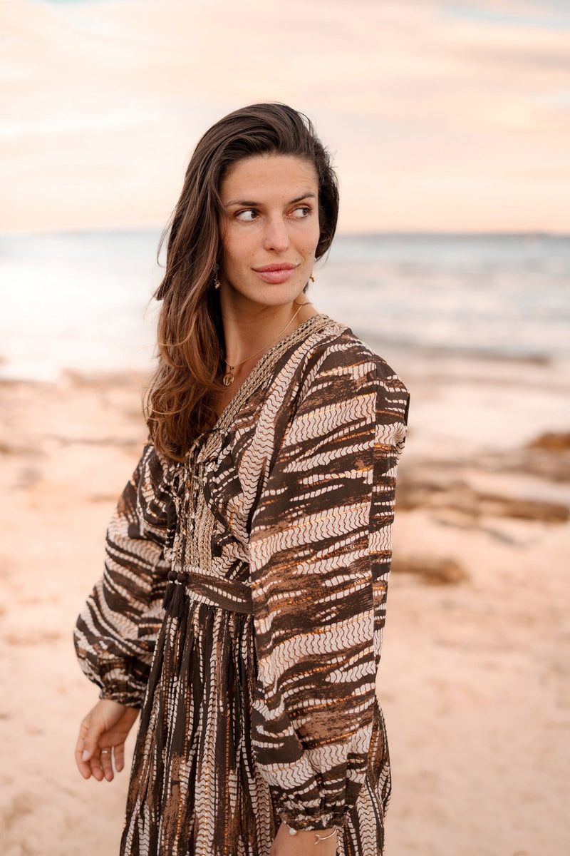 Dress Emika Brown Print