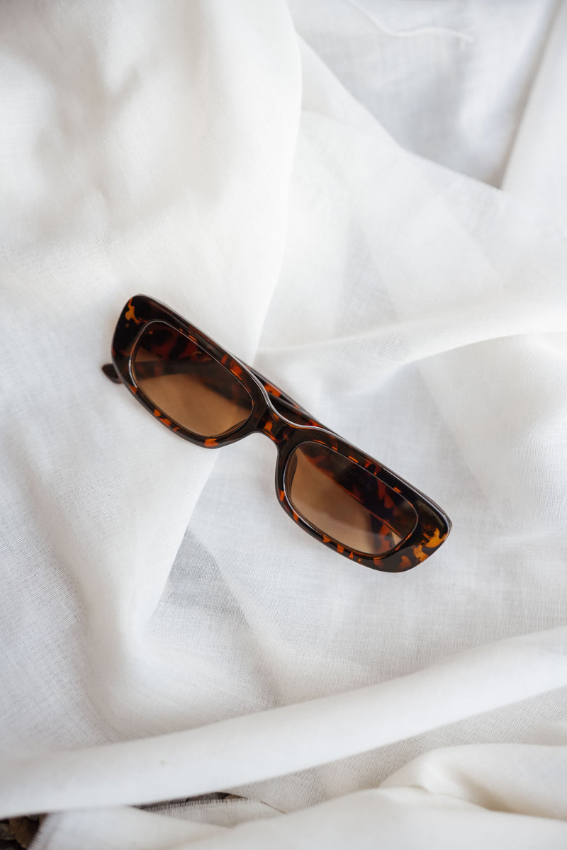 Lunettes de soleil Lainy - à écailles brunes