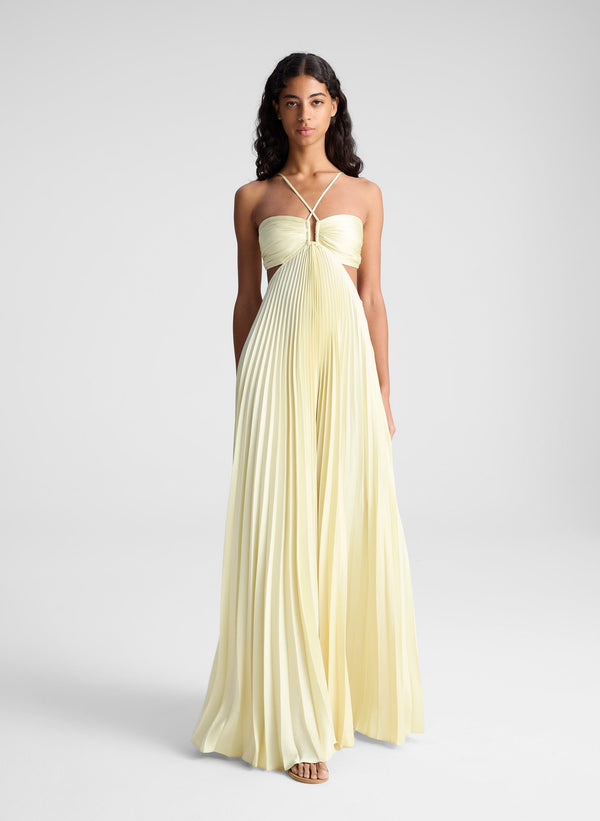 Naïra | Robe longue plissée
