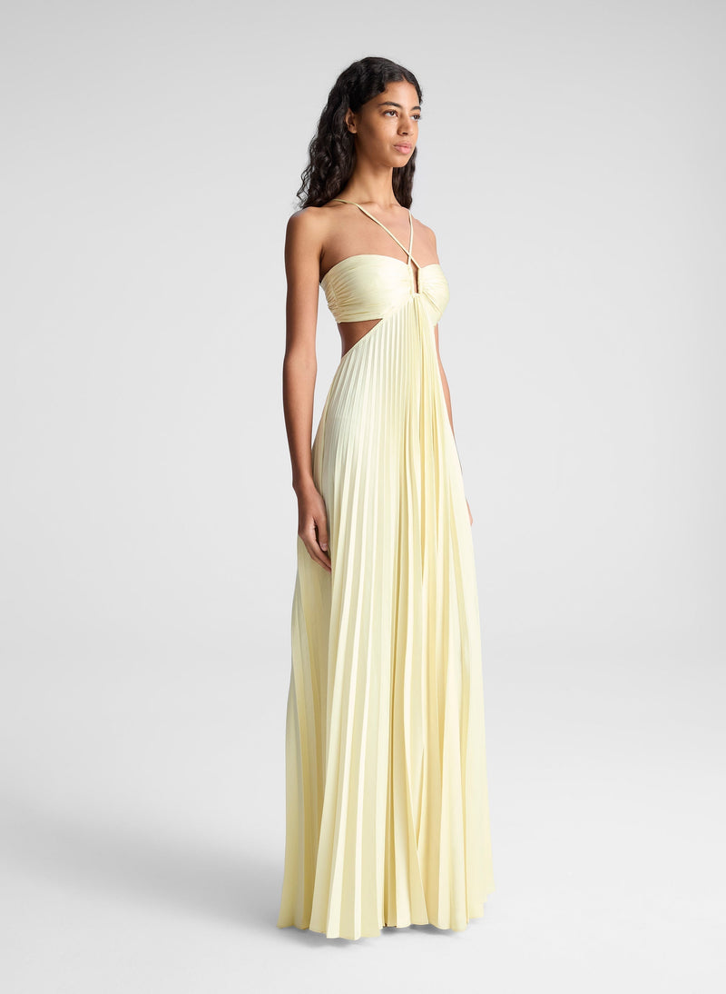 Naïra | Robe longue plissée