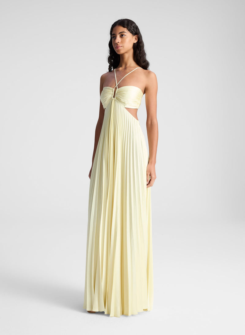Naïra | Robe longue plissée