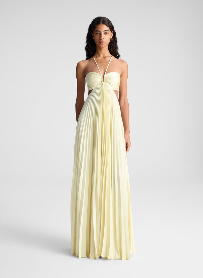 Naïra | Robe longue plissée