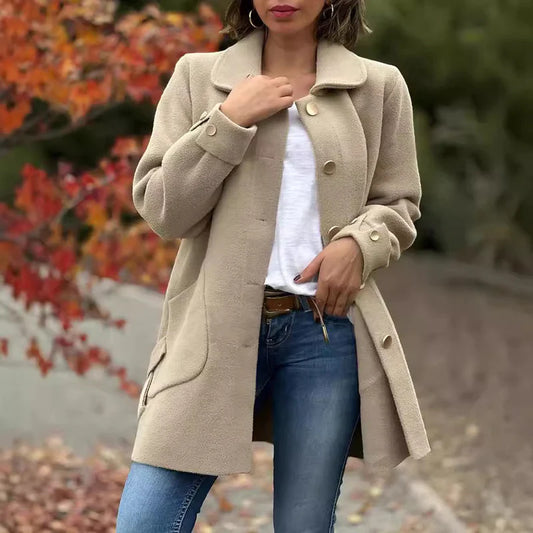 Monique | Manteau long en laine d'hiver