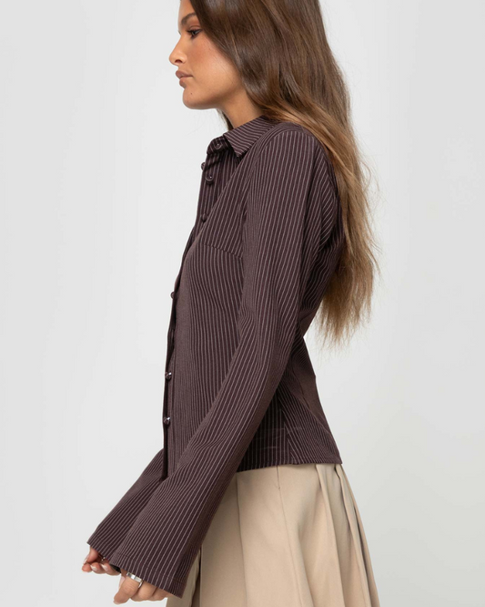 ROBYN | CHEMISE CLASSIQUE À RAYURES FINES