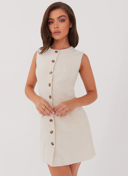 Castello Linen Vest Dress