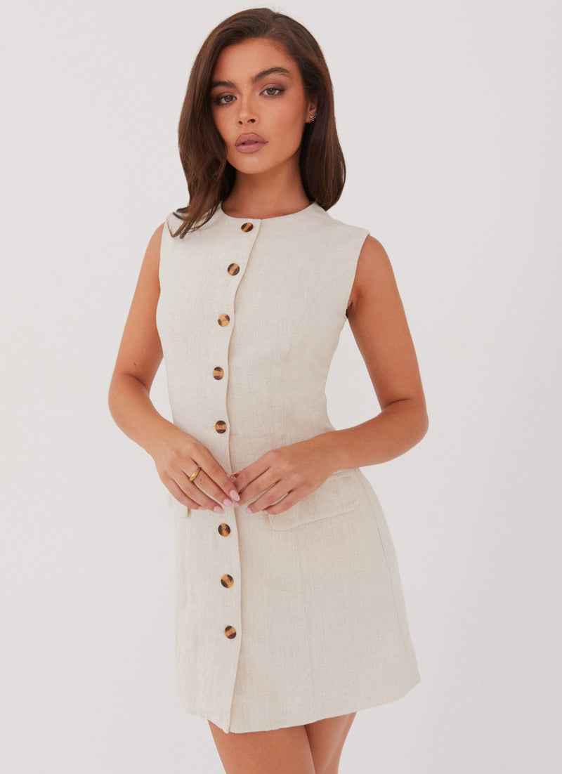 Castello Linen Vest Dress
