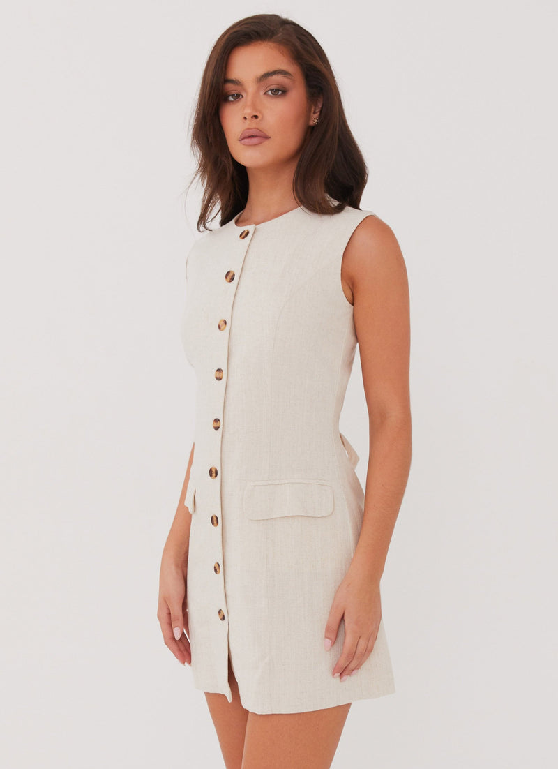 Castello Linen Vest Dress