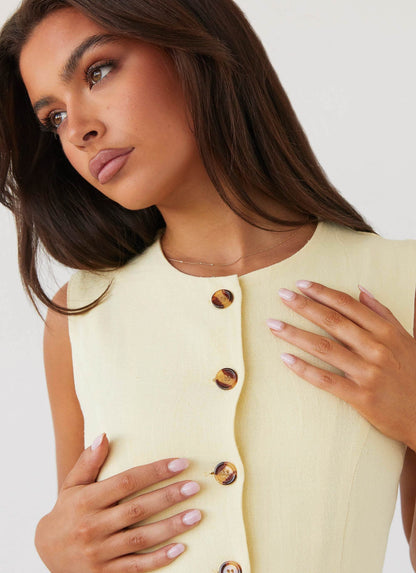 Castello Linen Vest Dress