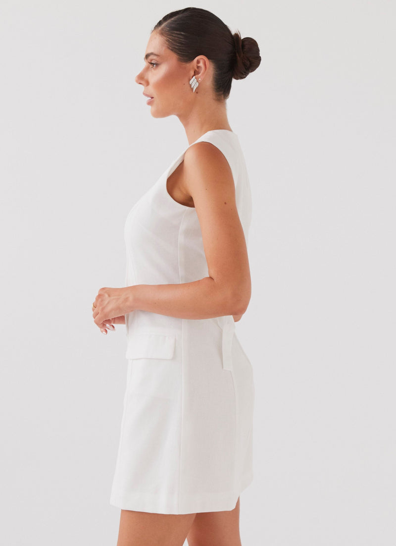 Castello Linen Vest Dress