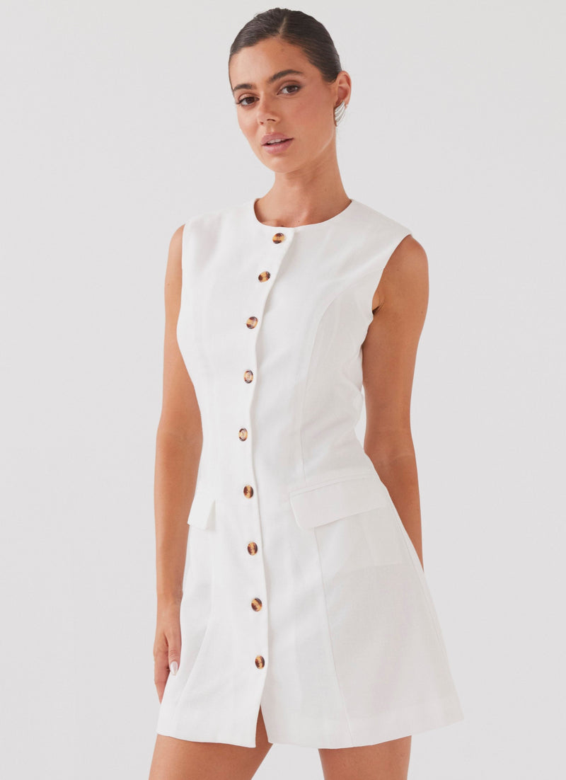 Castello Linen Vest Dress