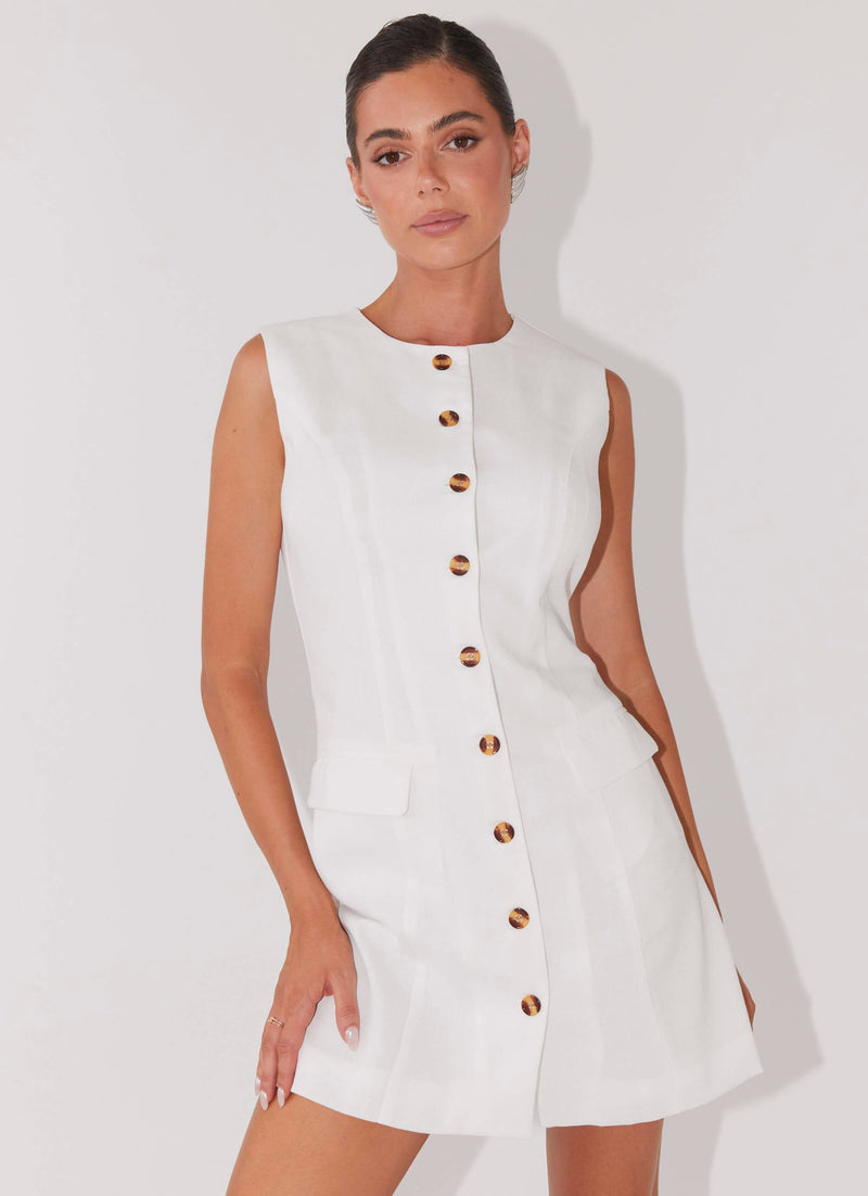 Castello Linen Vest Dress
