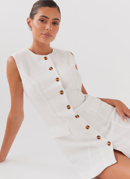 Castello Linen Vest Dress