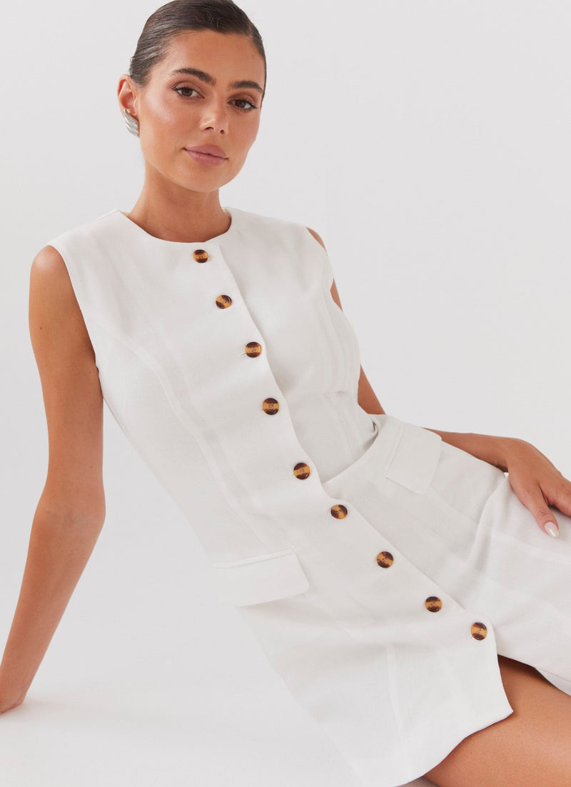 Castello Linen Vest Dress