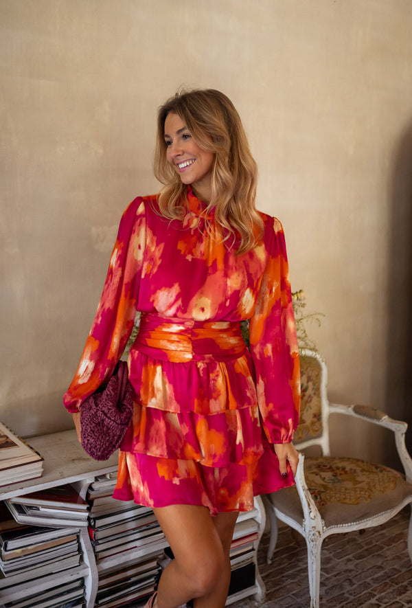 Robe Manaé - rose et orange