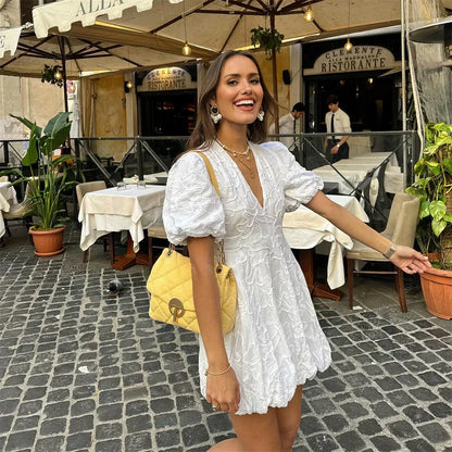 ESTELLE | ROBE D'ÉTÉ ÉLÉGANTE BLANCHE