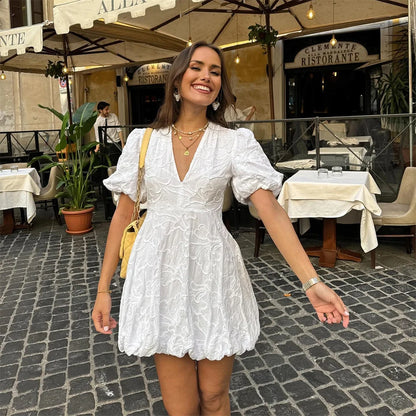 ESTELLE | ROBE D'ÉTÉ ÉLÉGANTE BLANCHE