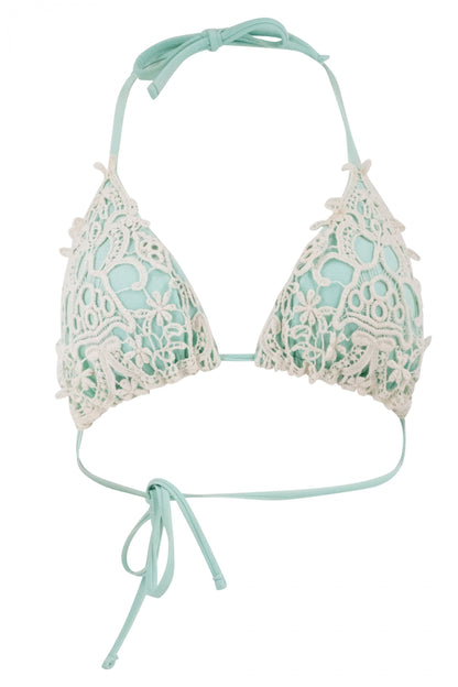Haut de bikini Ibiza Ecru Turquoise