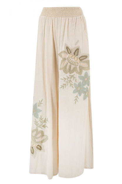 Pantalon Vena Floral Ivory
