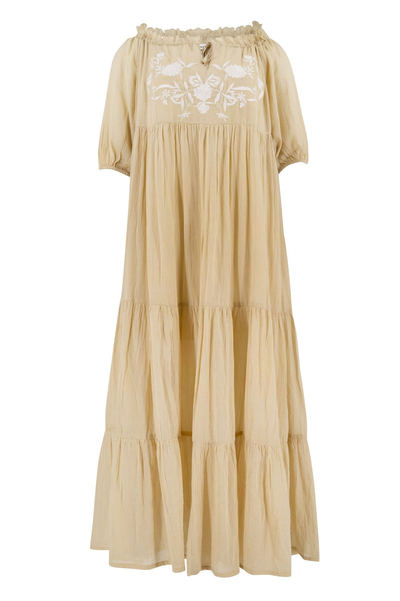 Dress Peralta Bordado Sand