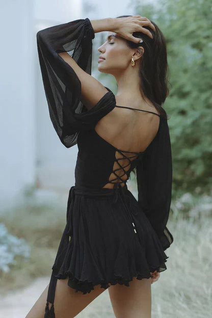 NATALIA | ROBE MINI EN CHIFFON