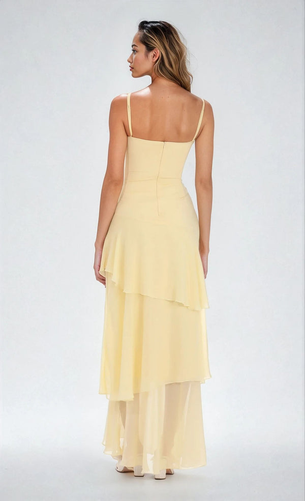 CHLOE | ROBE LONGUE FLUIDE EN SOLEIL DOUX