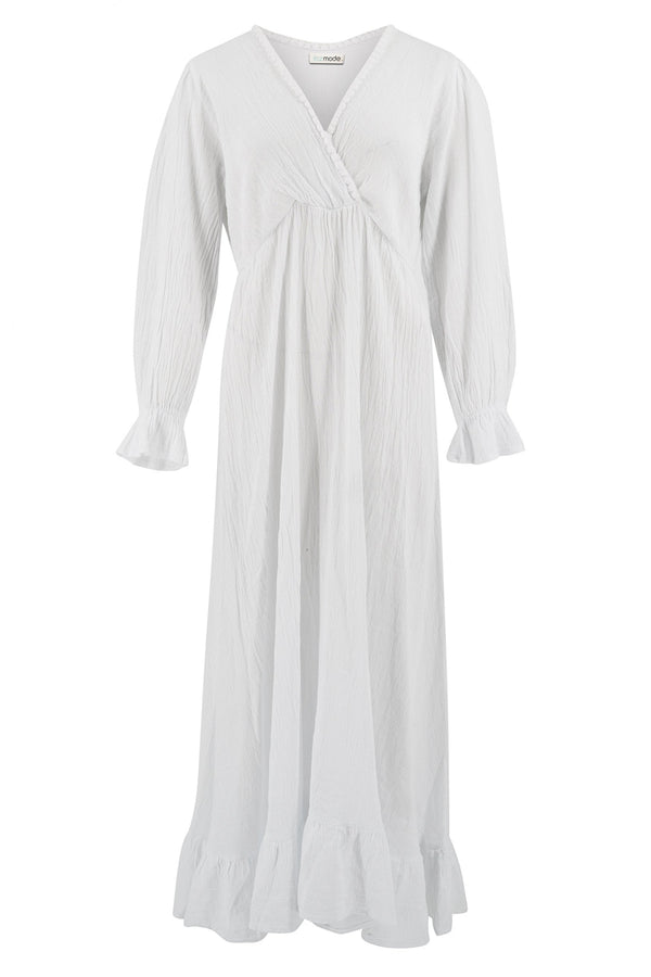 Maxi Dress Lou Linen White