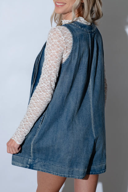 CHLOE | DENIM ROMPER MET STRIK