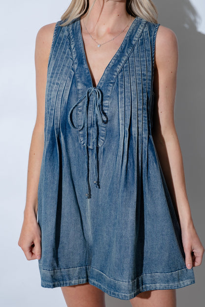 CHLOE | DENIM ROMPER MET STRIK