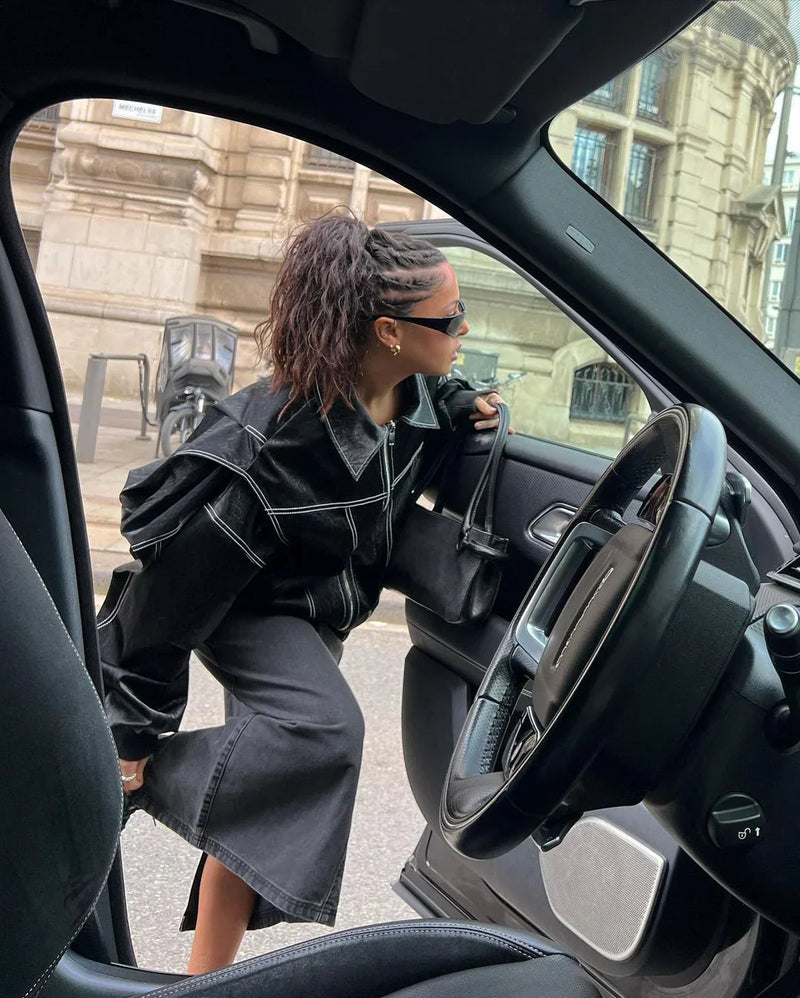 OLIVIA | Oversized Contrast Jacket