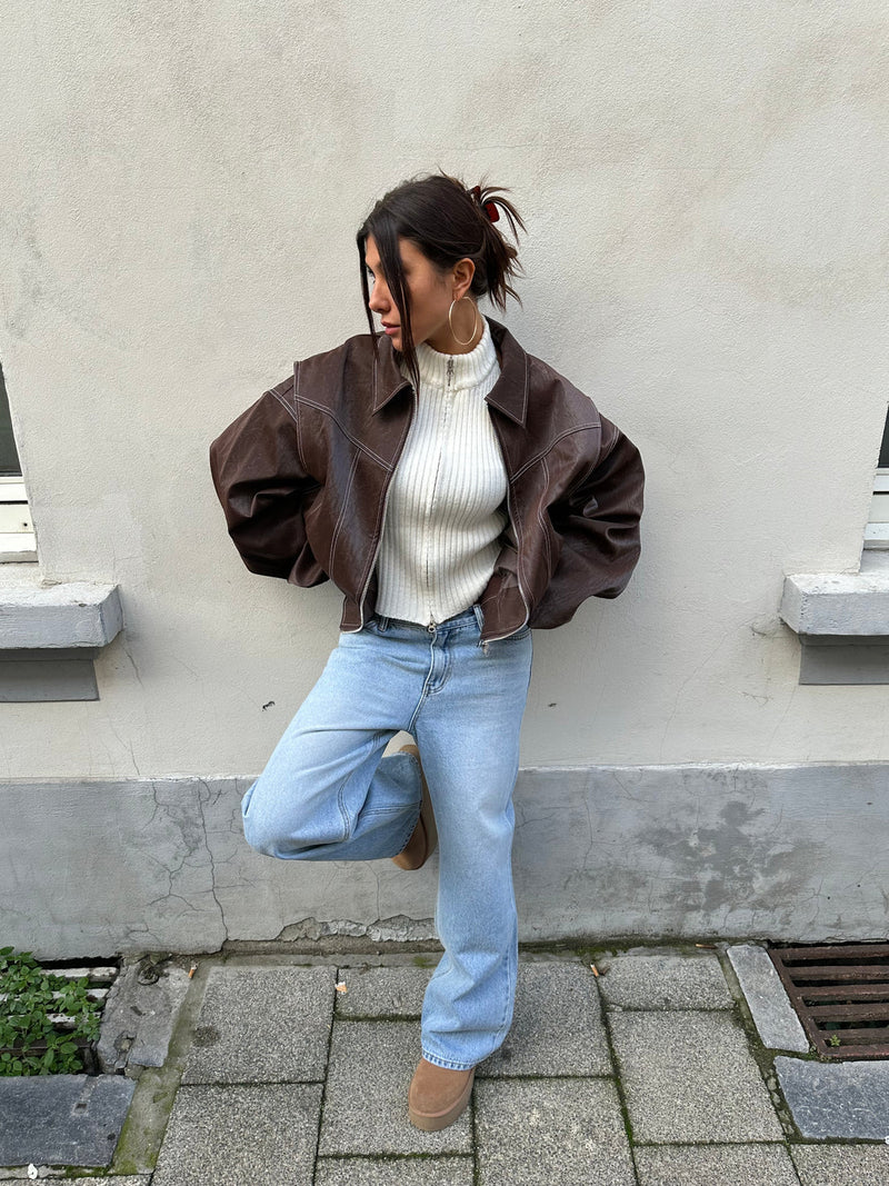 OLIVIA | Oversized Contrast Jacket