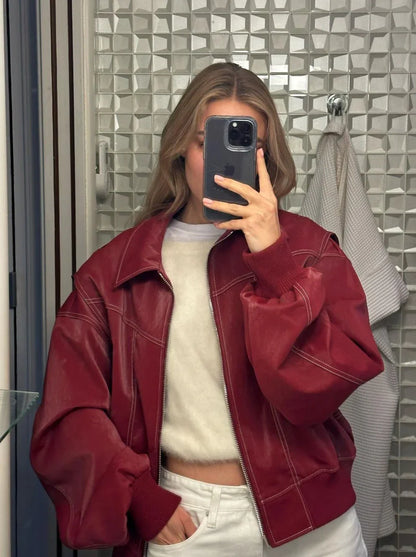 OLIVIA | Oversized Contrast Jacket