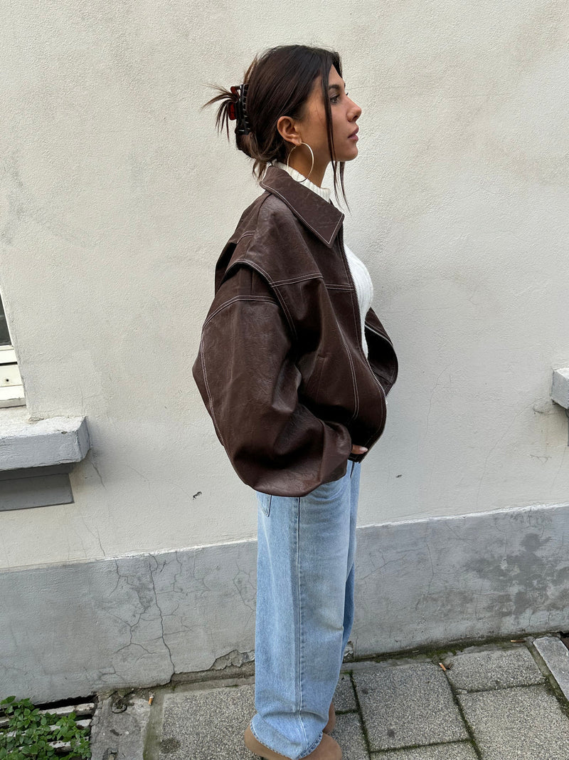 OLIVIA | Oversized Contrast Jacket