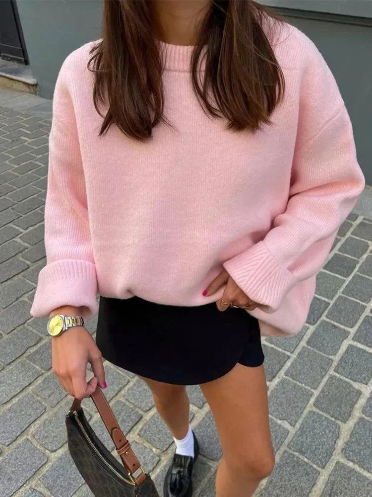 OLIVIA | Pink Cozy Sweater