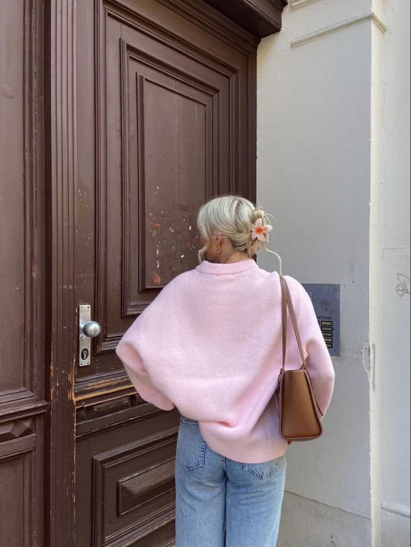 OLIVIA | Pink Cozy Sweater