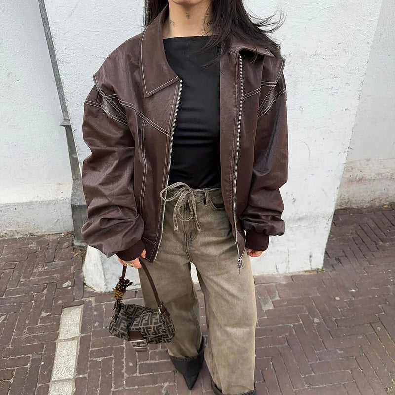 OLIVIA | Oversized Contrast Jacket