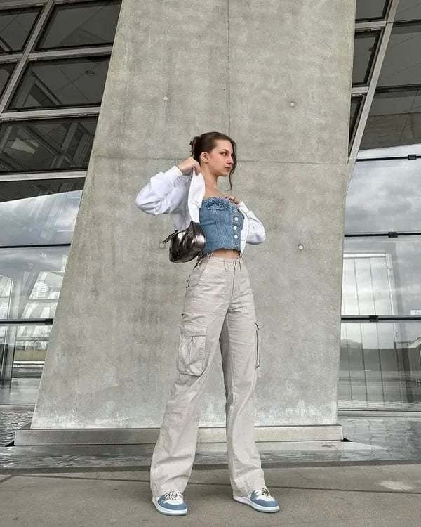 CHLOE | PANTALON CARGO AJUSTABLE
