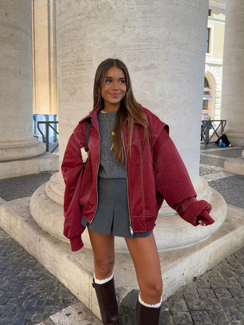OLIVIA | Oversized Contrast Jacket