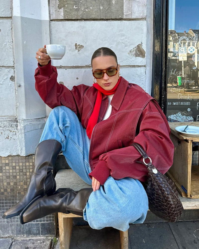 OLIVIA | Oversized Contrast Jacket