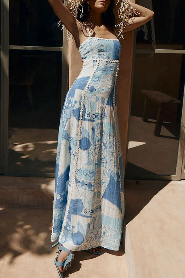 CHLOE | Robe longue à encolure échancrée