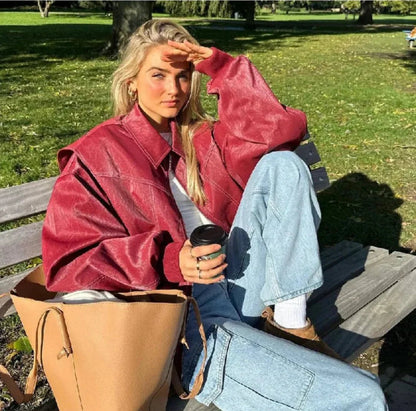 ELSA | LÄRBOMBARJACKA - Sofiesmodehus