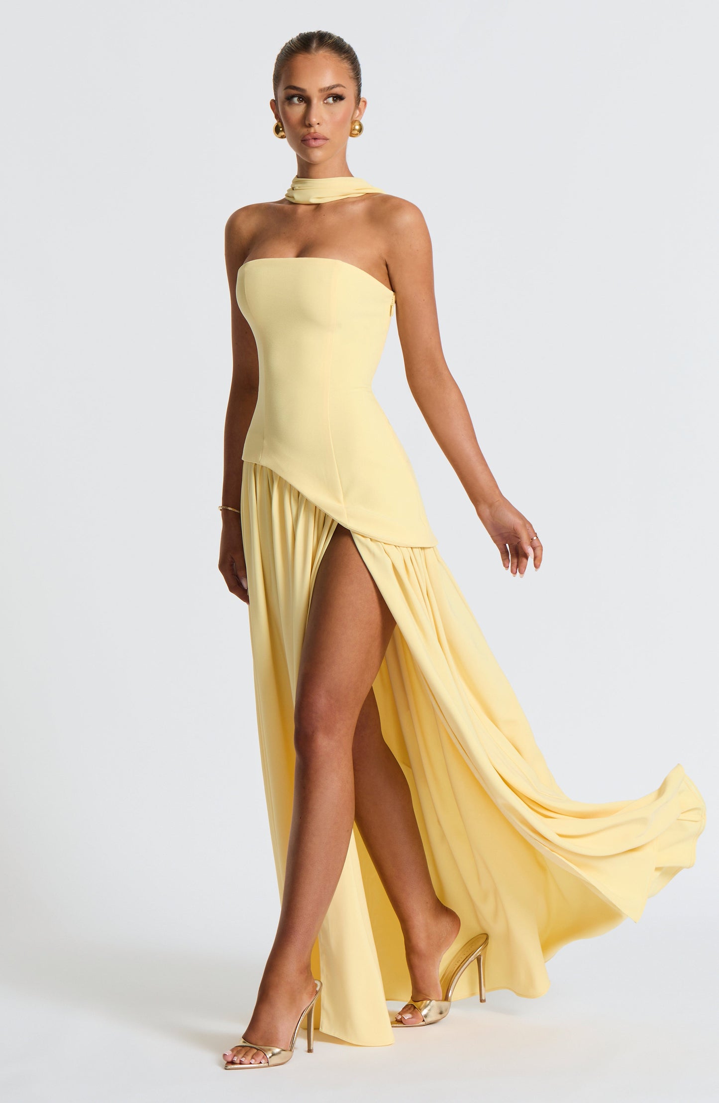 Chloe - Robe Longue Maliyah Citron