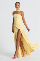Chloe - Robe Longue Maliyah Citron