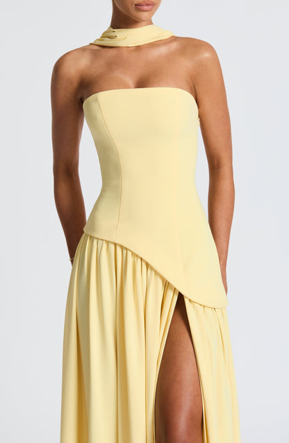Chloe - Robe Longue Maliyah Citron